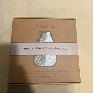 Woolino 4 Season Classic Baby Sleep Bag - Sage/White